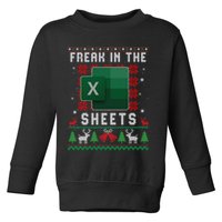 Freak In The Sheets Excel Ugly Christmas Sweater Toddler Sweatshirt