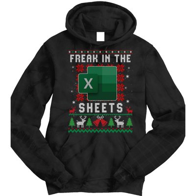 Freak In The Sheets Excel Ugly Christmas Sweater Tie Dye Hoodie