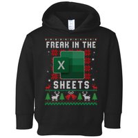 Freak In The Sheets Excel Ugly Christmas Sweater Toddler Hoodie