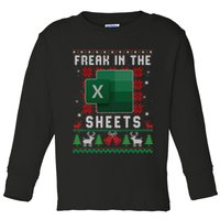 Freak In The Sheets Excel Ugly Christmas Sweater Toddler Long Sleeve Shirt