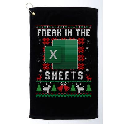 Freak In The Sheets Excel Ugly Christmas Sweater Golf Towel
