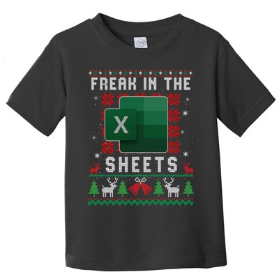 Freak In The Sheets Excel Ugly Christmas Sweater Toddler T-Shirt