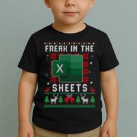 Freak In The Sheets Excel Ugly Christmas Sweater Toddler T-Shirt