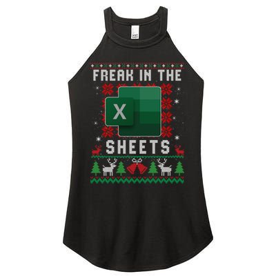 Freak In The Sheets Excel Ugly Christmas Sweater Women's Perfect Tri Rocker Tank