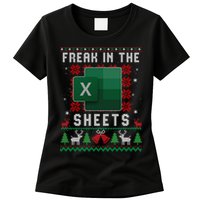 Freak In The Sheets Excel Ugly Christmas Sweater Womens T-Shirt