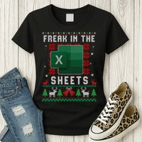 Freak In The Sheets Excel Ugly Christmas Sweater Womens T-Shirt