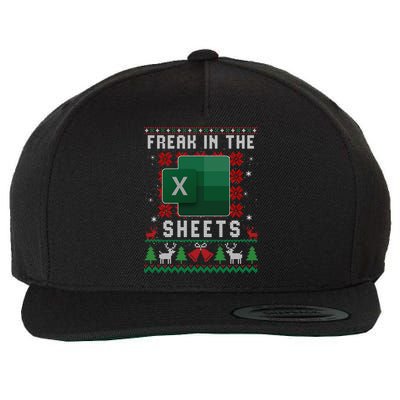 Freak In The Sheets Excel Ugly Christmas Sweater Wool Snapback Cap
