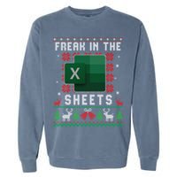 Freak In The Sheets Excel Ugly Christmas Sweater Garment-Dyed Sweatshirt