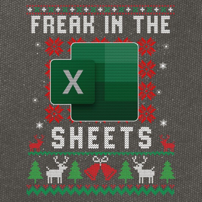 Freak In The Sheets Excel Ugly Christmas Sweater Cotton Canvas Backpack