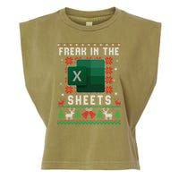 Freak In The Sheets Excel Ugly Christmas Sweater Garment-Dyed Women's Muscle Tee