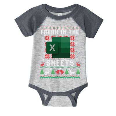 Freak In The Sheets Excel Ugly Christmas Sweater Infant Baby Jersey Bodysuit