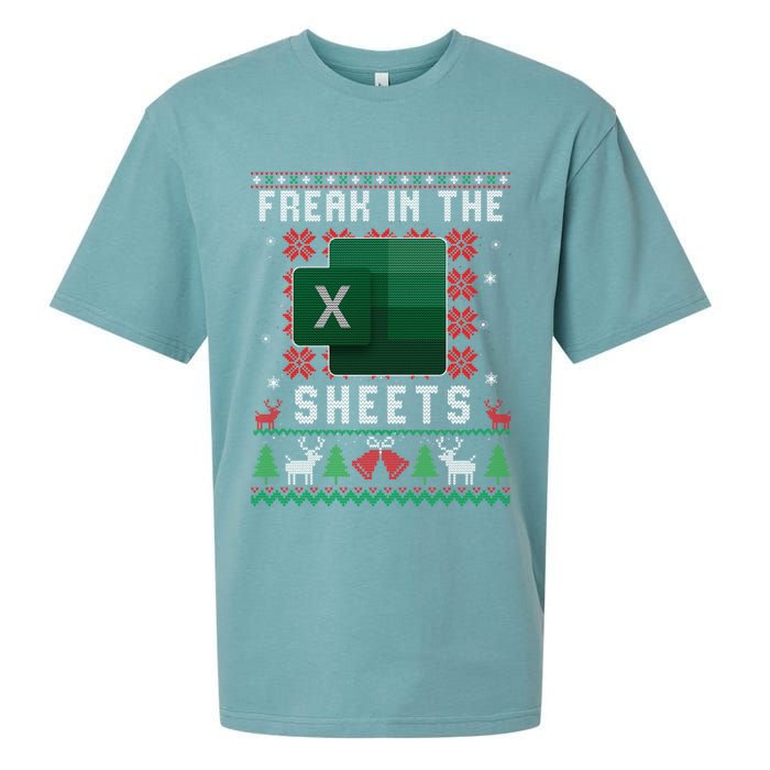 Freak In The Sheets Excel Ugly Christmas Sweater Sueded Cloud Jersey T-Shirt
