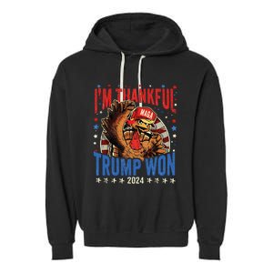 Funny IM Thankful Trump We Won 2024 Vance Inauguration 2025 Garment-Dyed Fleece Hoodie