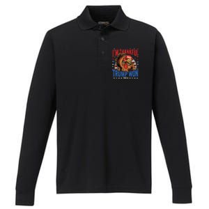 Funny IM Thankful Trump We Won 2024 Vance Inauguration 2025 Performance Long Sleeve Polo