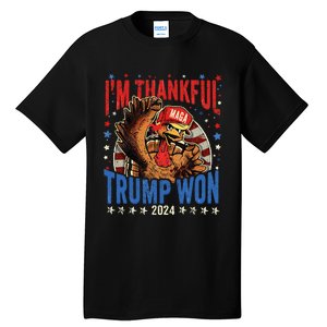 Funny IM Thankful Trump We Won 2024 Vance Inauguration 2025 Tall T-Shirt