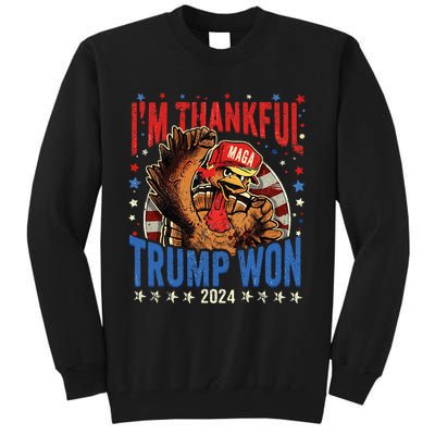 Funny IM Thankful Trump We Won 2024 Vance Inauguration 2025 Tall Sweatshirt