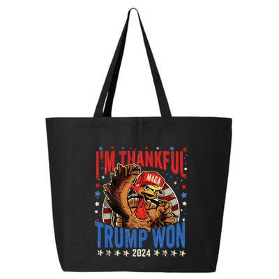 Funny IM Thankful Trump We Won 2024 Vance Inauguration 2025 25L Jumbo Tote