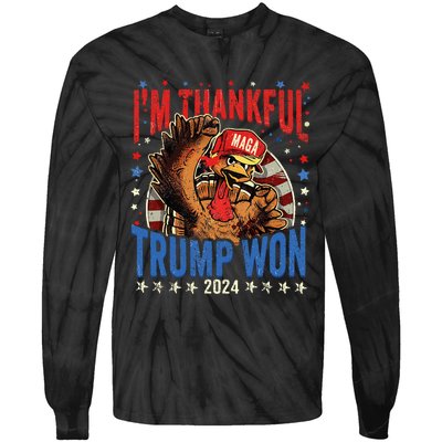 Funny IM Thankful Trump We Won 2024 Vance Inauguration 2025 Tie-Dye Long Sleeve Shirt