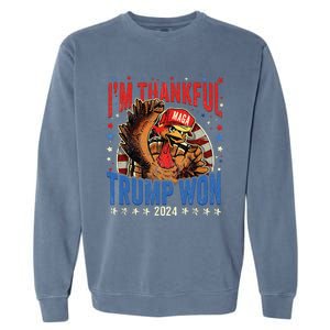 Funny IM Thankful Trump We Won 2024 Vance Inauguration 2025 Garment-Dyed Sweatshirt