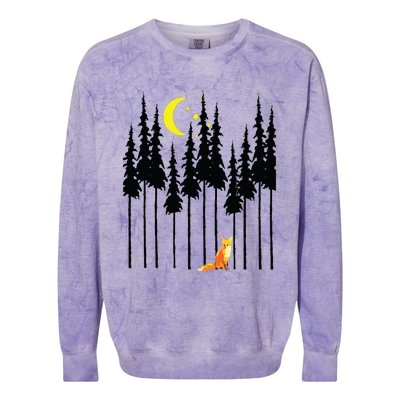 Fox In Trees, Wildlife Tees Tee Colorblast Crewneck Sweatshirt