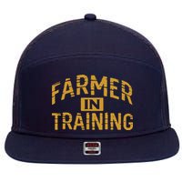 Farmer In Training Farmer 7 Panel Mesh Trucker Snapback Hat