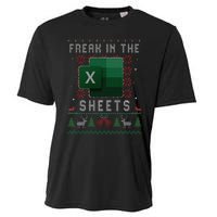 Freak In The Sheets Excel Ugly Christmas Sweater Funny Cooling Performance Crew T-Shirt