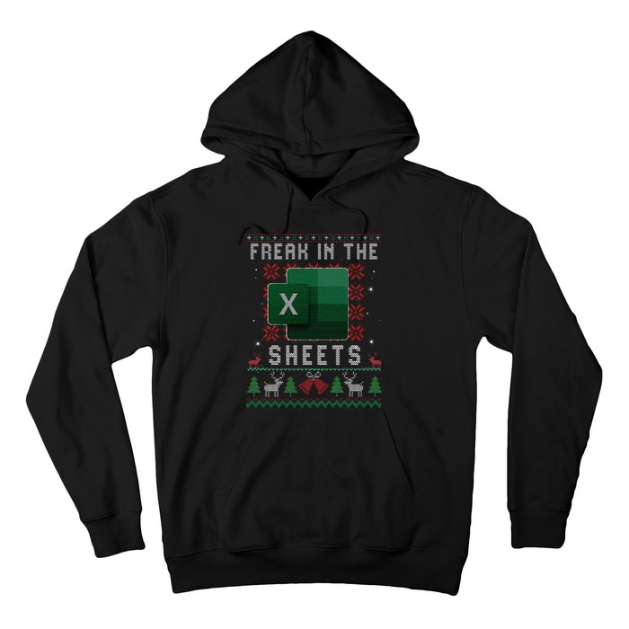 Freak In The Sheets Excel Ugly Christmas Sweater Funny Hoodie