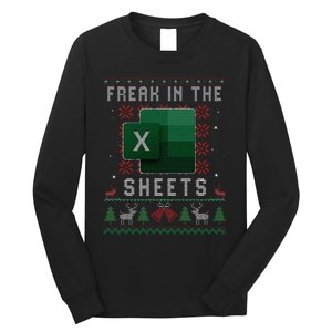 Freak In The Sheets Excel Ugly Christmas Sweater Funny Long Sleeve Shirt