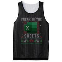 Freak In The Sheets Excel Ugly Christmas Sweater Funny Mesh Reversible Basketball Jersey Tank