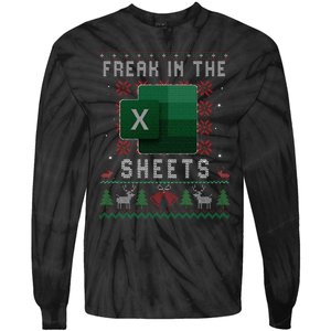 Freak In The Sheets Excel Ugly Christmas Sweater Funny Tie-Dye Long Sleeve Shirt