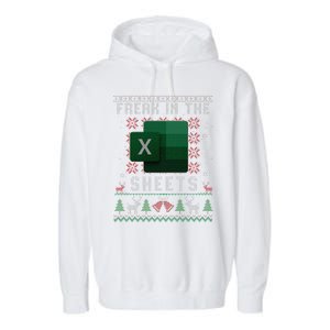 Freak In The Sheets Excel Ugly Christmas Sweater Funny Garment-Dyed Fleece Hoodie