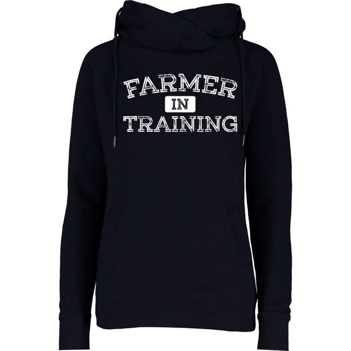 Farmer In Training Future Farmer Womens Funnel Neck Pullover Hood