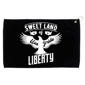 Fun Inspirational Tee Sweet Land Of Liberty Usa Pride Gift Grommeted Golf Towel