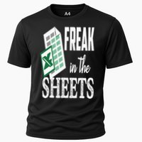 Freak In The Excel Sheets Funny Accountant Spreadsheet Cooling Performance Crew T-Shirt