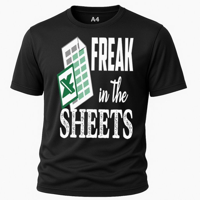 Freak In The Excel Sheets Funny Accountant Spreadsheet Cooling Performance Crew T-Shirt