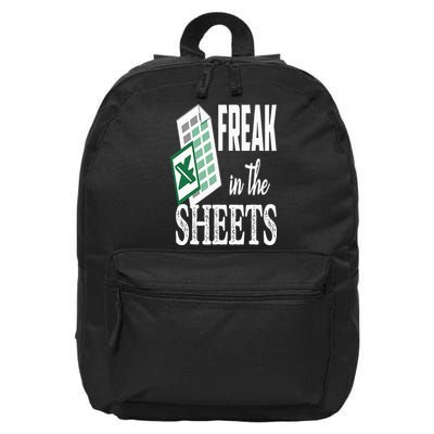 Freak In The Excel Sheets Funny Accountant Spreadsheet 16 in Basic Backpack