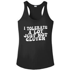 Funny I Tolerate A Lot Just Not Gluten Ladies PosiCharge Competitor Racerback Tank