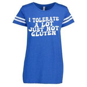 Funny I Tolerate A Lot Just Not Gluten Enza Ladies Jersey Football T-Shirt