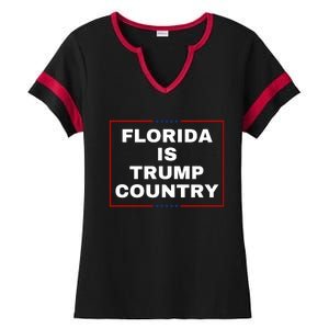 Florida Is Trump Country Ladies Halftime Notch Neck Tee