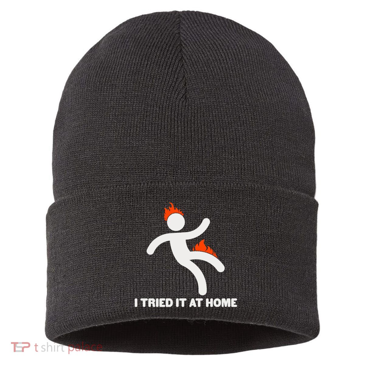 Funny I Tried It At Home Sustainable Knit Beanie