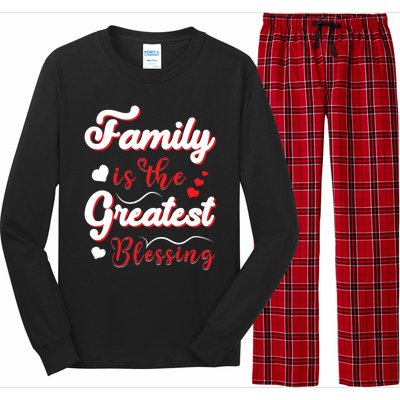 Family Is The Greatest Blessing Meaningful Gift Long Sleeve Pajama Set