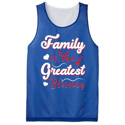 Family Is The Greatest Blessing Meaningful Gift Mesh Reversible Basketball Jersey Tank