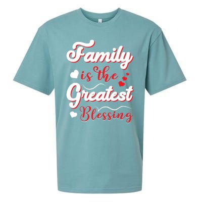 Family Is The Greatest Blessing Meaningful Gift Sueded Cloud Jersey T-Shirt