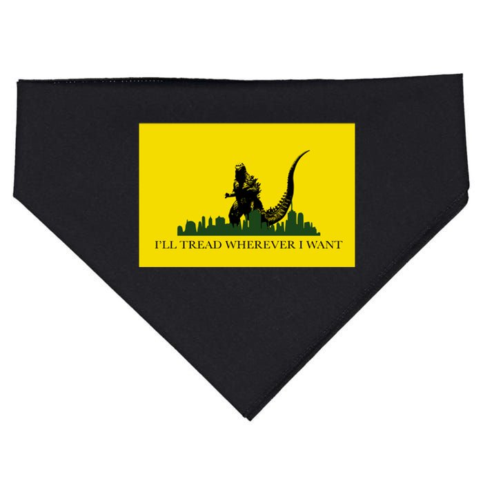 Funny Ill Tread Wherever I Want Meme USA-Made Doggie Bandana