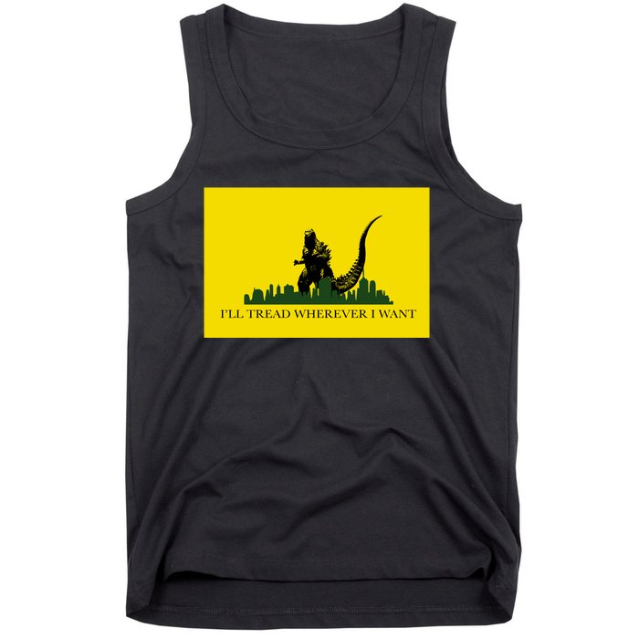 Funny Ill Tread Wherever I Want Meme Tank Top