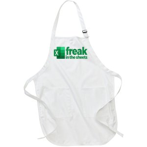 Freak In The Excel Sheets Funny Gift Full-Length Apron With Pockets