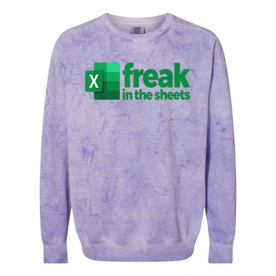 Freak In The Sheets Excel Funny Office Colorblast Crewneck Sweatshirt