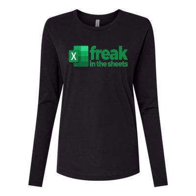 Freak In The Sheets Excel Funny Office Womens Cotton Relaxed Long Sleeve T-Shirt