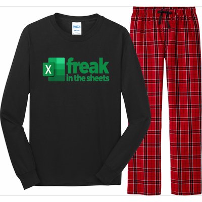 Freak In The Sheets Excel Funny Office Long Sleeve Pajama Set