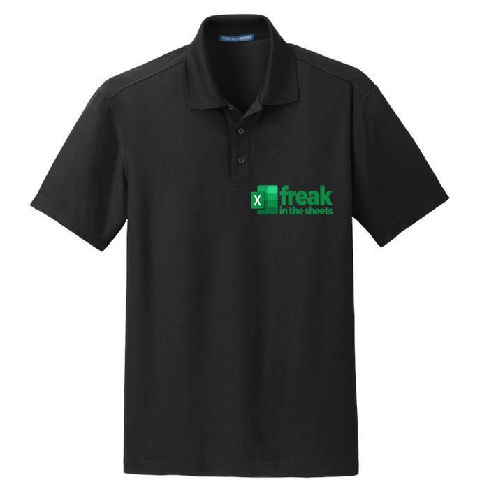 Freak In The Sheets Excel Funny Office Dry Zone Grid Polo